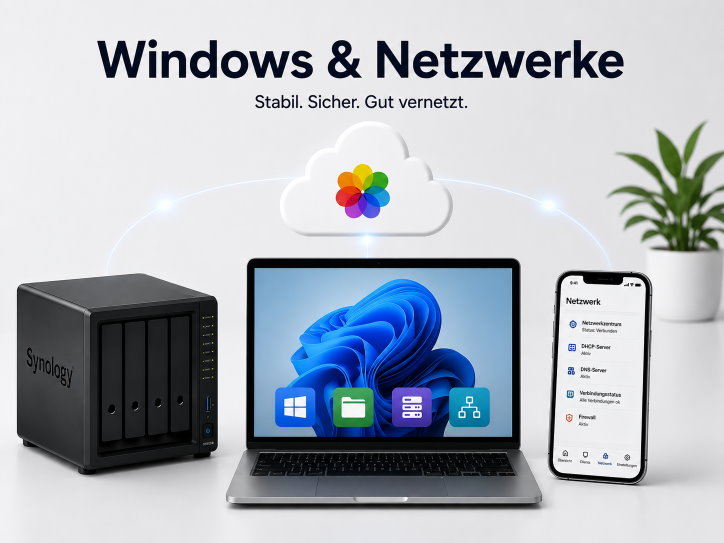 Windows Server und NAS im strukturierten Netzwerk