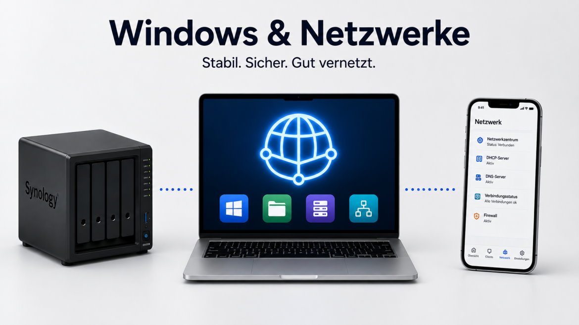 Windows Server und NAS im strukturierten Netzwerk