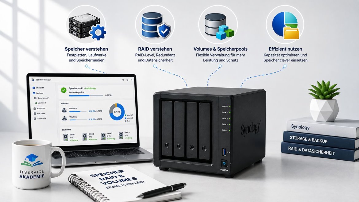 Synology RAID, Speicher und Volumes