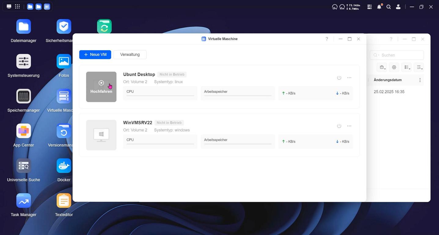 Ugreen-vm-starten